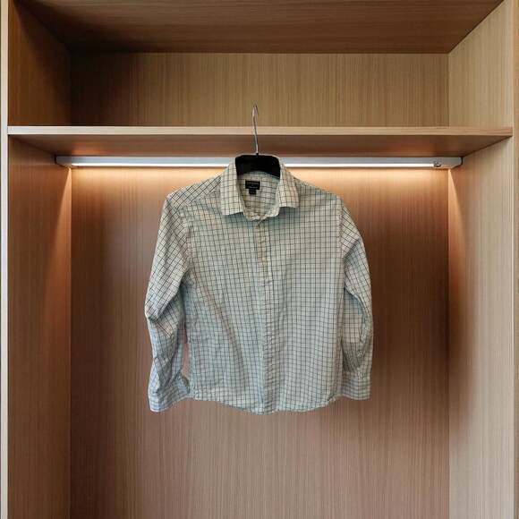 CrewCuts Blue and White and pink  Gingham Button Down Shirt - Picture 1 of 3
